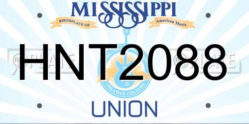 HNT2088 Mississippi License Plate