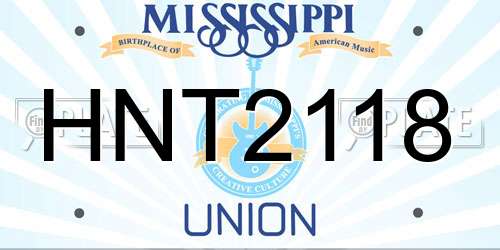 HNT2118 Mississippi License Plate