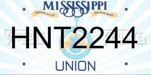 HNT2244 Mississippi License Plate