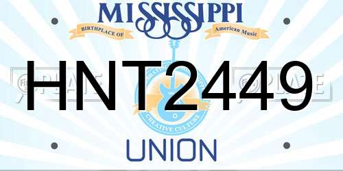 HNT2449 Mississippi License Plate