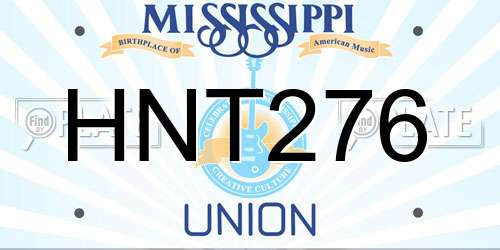 HNT276 Mississippi License Plate