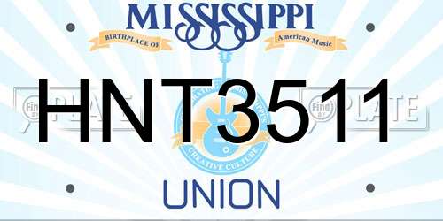 HNT3511 Mississippi License Plate