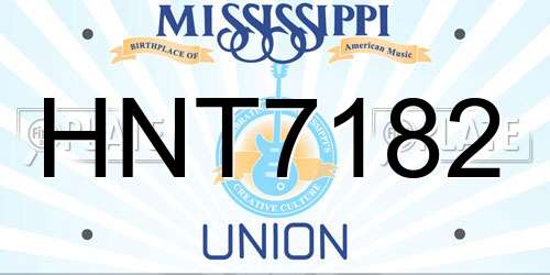 HNT7182 Mississippi License Plate
