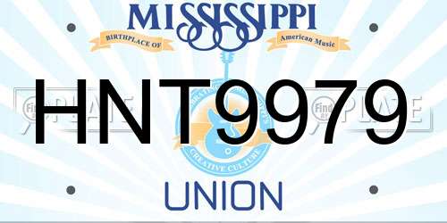 HNT9979 Mississippi License Plate