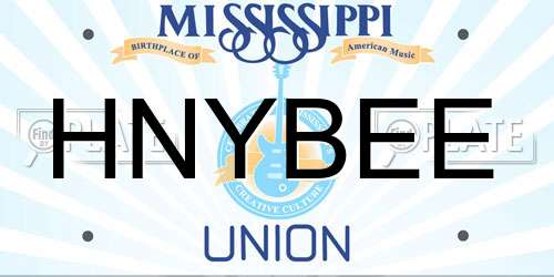HNYBEE Mississippi License Plate