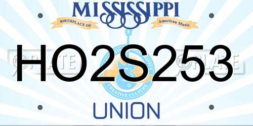 HO2S253 Mississippi License Plate