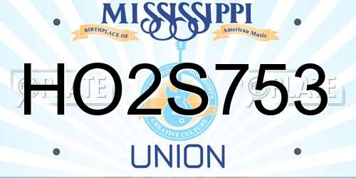 HO2S753 Mississippi License Plate