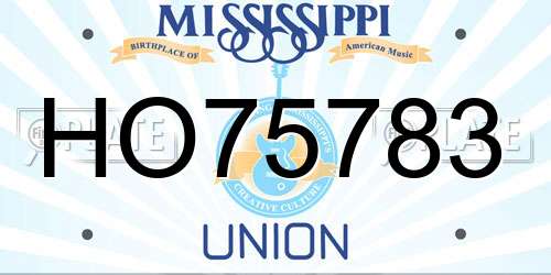 HO75783 Mississippi License Plate