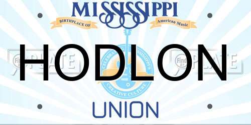 HODLON Mississippi License Plate
