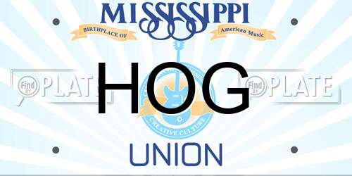 HOG Mississippi License Plate