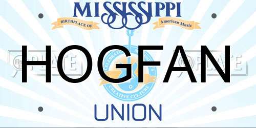 HOGFAN Mississippi License Plate