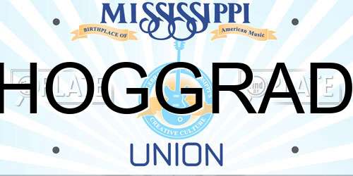 HOGGRAD Mississippi License Plate