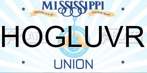 HOGLUVR Mississippi License Plate