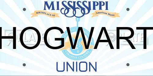 HOGWART Mississippi License Plate