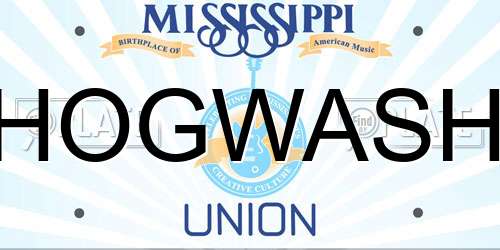 HOGWASH Mississippi License Plate