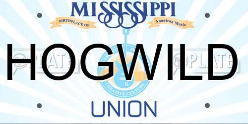HOGWILD Mississippi License Plate