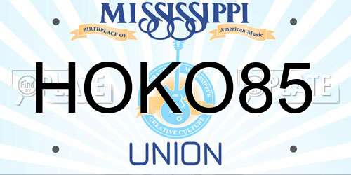 HOKO85 Mississippi License Plate