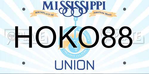 HOKO88 Mississippi License Plate