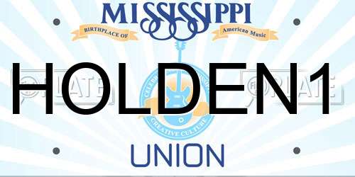 HOLDEN1 Mississippi License Plate