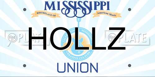HOLLZ Mississippi License Plate