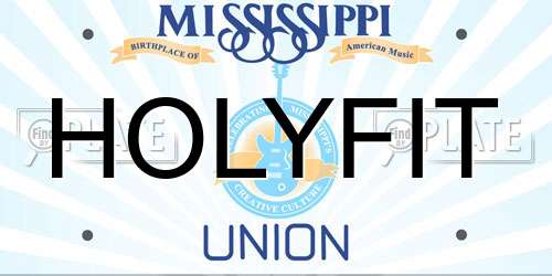 HOLYFIT Mississippi License Plate