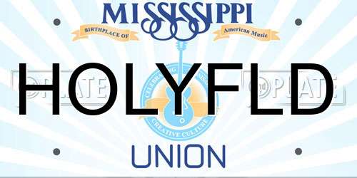 HOLYFLD Mississippi License Plate