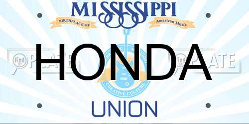 HONDA Mississippi License Plate