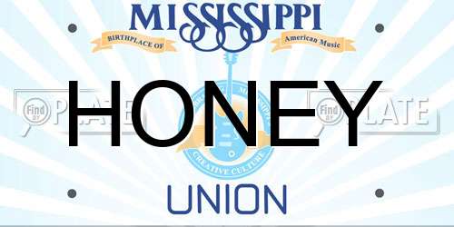 HONEY Mississippi License Plate