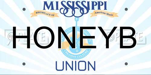 HONEYB Mississippi License Plate