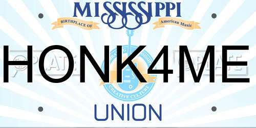 HONK4ME Mississippi License Plate