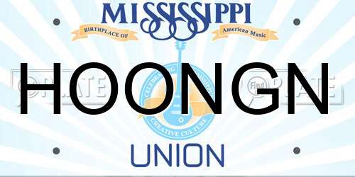 HOONGN Mississippi License Plate