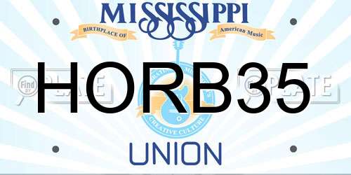 HORB35 Mississippi License Plate