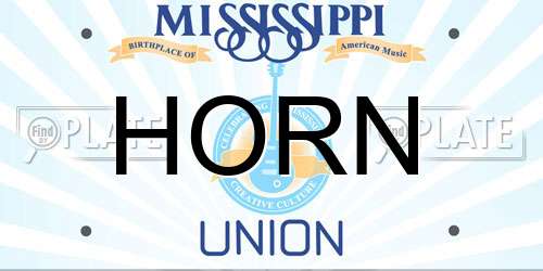 HORN Mississippi License Plate