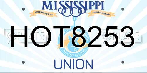 HOT8253 Mississippi License Plate