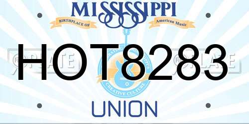 HOT8283 Mississippi License Plate