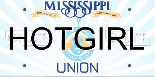 HOTGIRL Mississippi License Plate