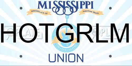 HOTGRLM Mississippi License Plate