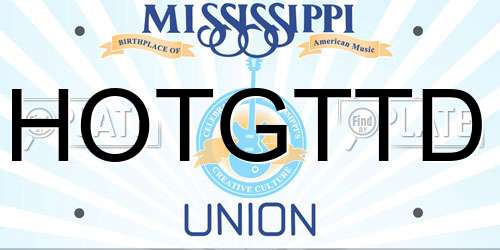 HOTGTTD Mississippi License Plate