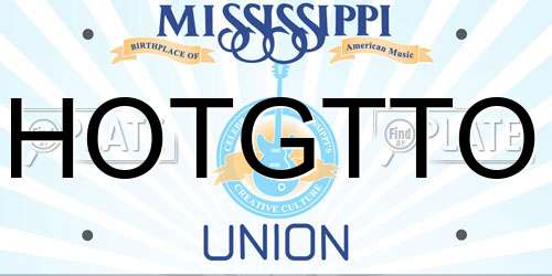 HOTGTTO Mississippi License Plate