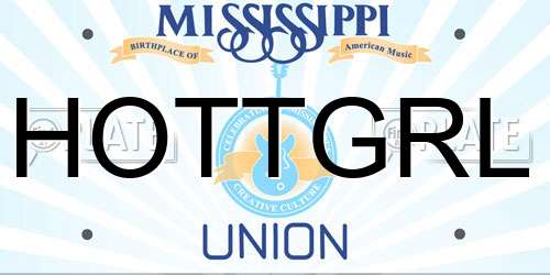 HOTTGRL Mississippi License Plate