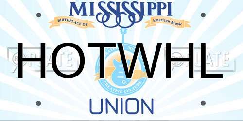 HOTWHL Mississippi License Plate