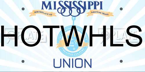 HOTWHLS Mississippi License Plate