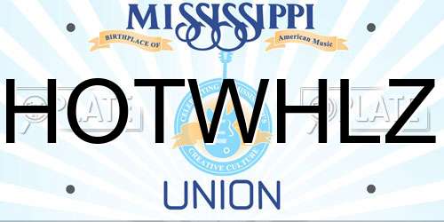 HOTWHLZ Mississippi License Plate
