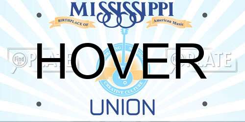 HOVER Mississippi License Plate