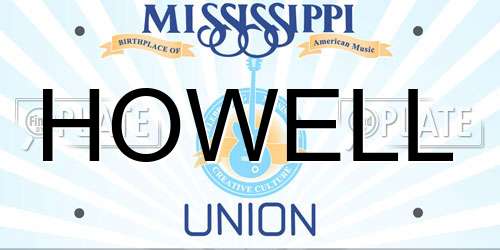 HOWELL Mississippi License Plate
