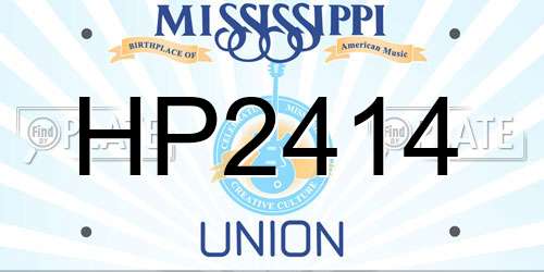 HP2414 Mississippi License Plate