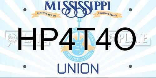 HP4T4O Mississippi License Plate