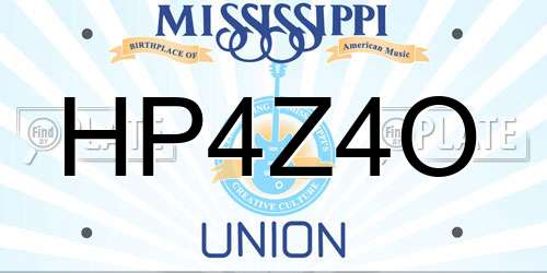 HP4Z4O Mississippi License Plate