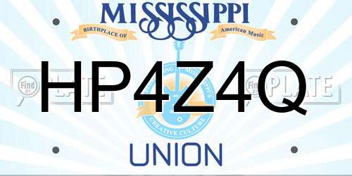 HP4Z4Q Mississippi License Plate