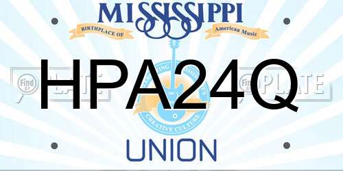 HPA24Q Mississippi License Plate